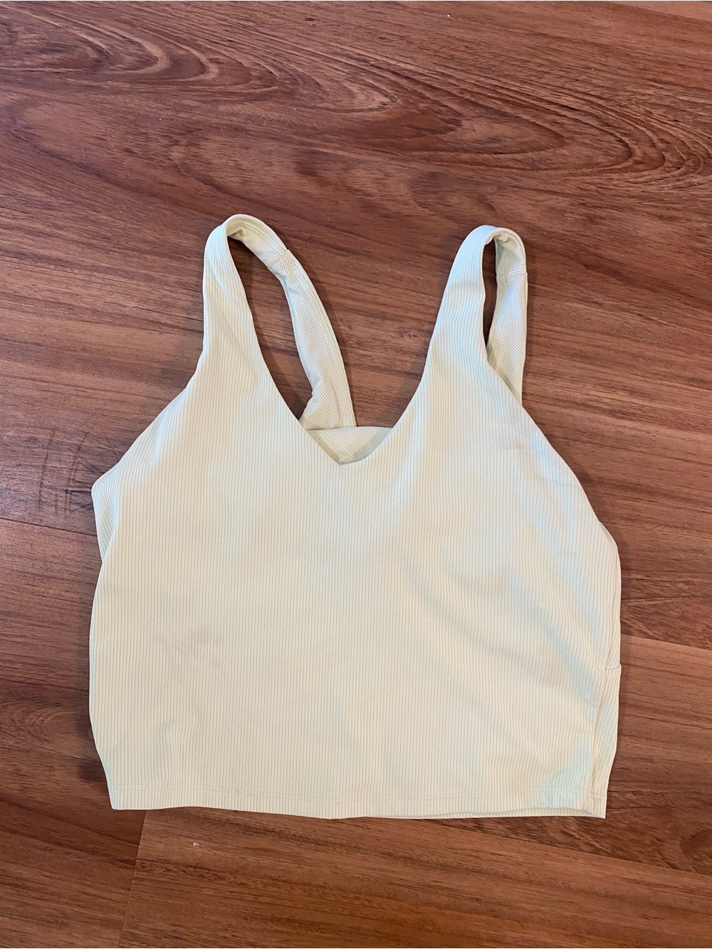 all in motion Ribbed V-Neck Cropped Tank Top - Green